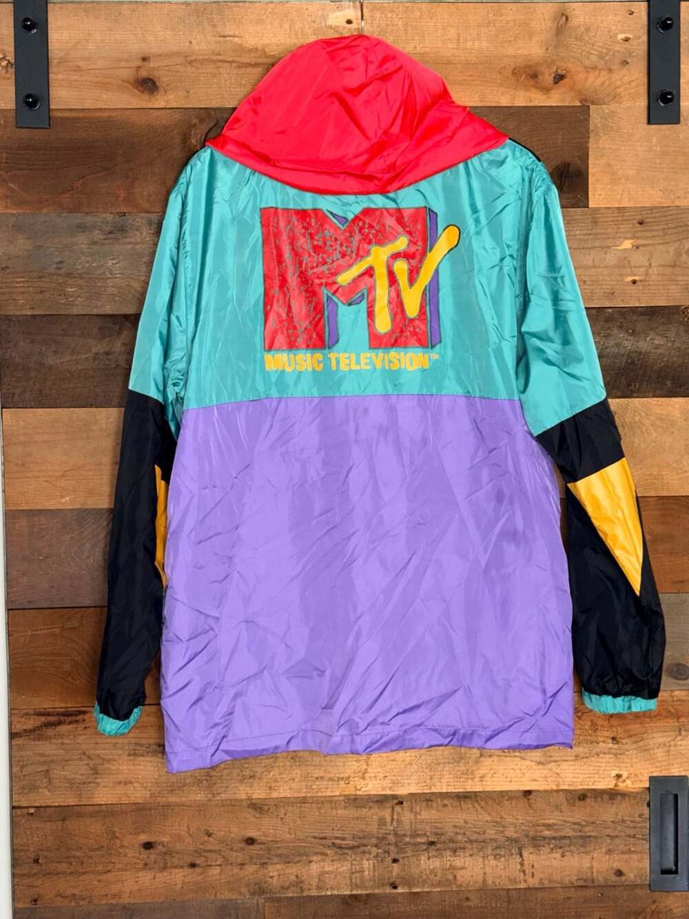 Vintage MTV Music Television Windbreaker Men's L 0847